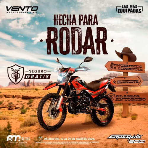 Motos Vento y TVS 2027 