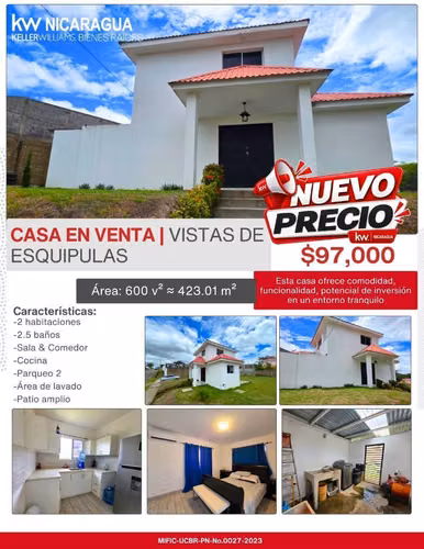 Vendo bonita casa  con terreno de 600 vrs2 , CG