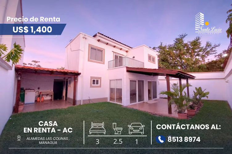 Casa Amueblada en Renta en Alamedas de Las Colinas - AC