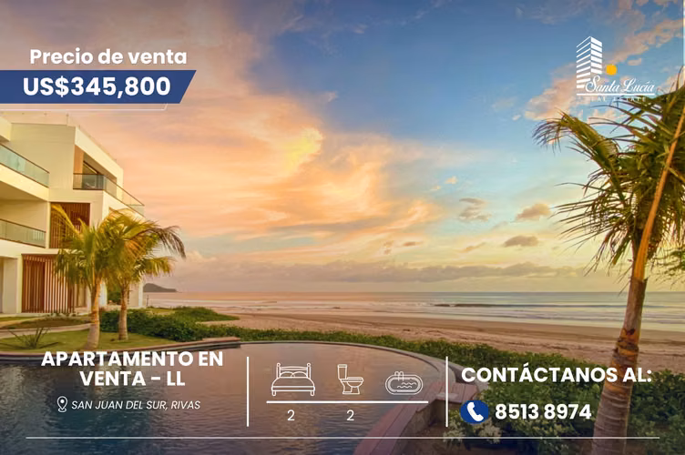 Apartamento en Venta Frente al Mar en Tola, Rivas - LL