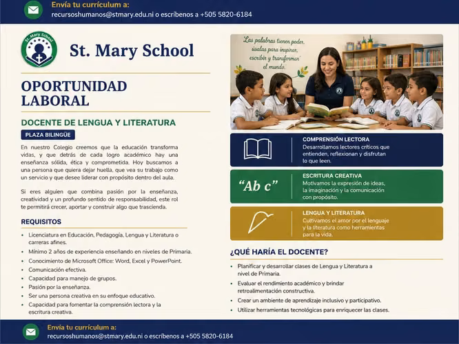 Docente de Lengua y Literatura.