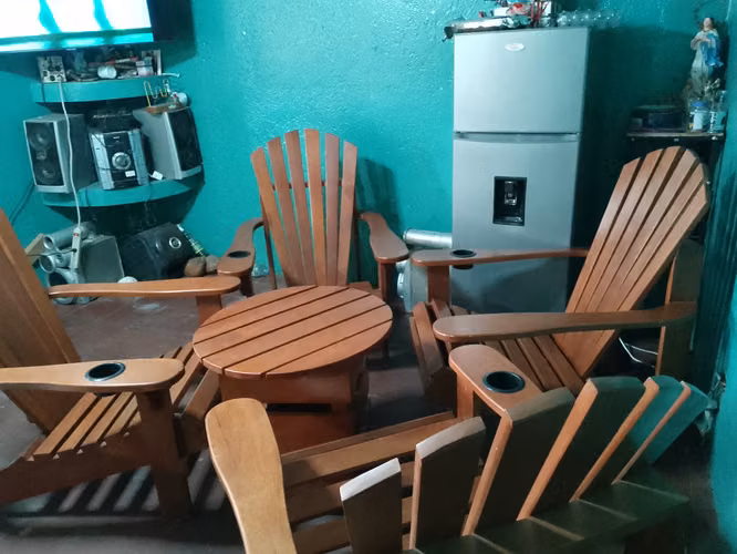 Set of fine wood chairs