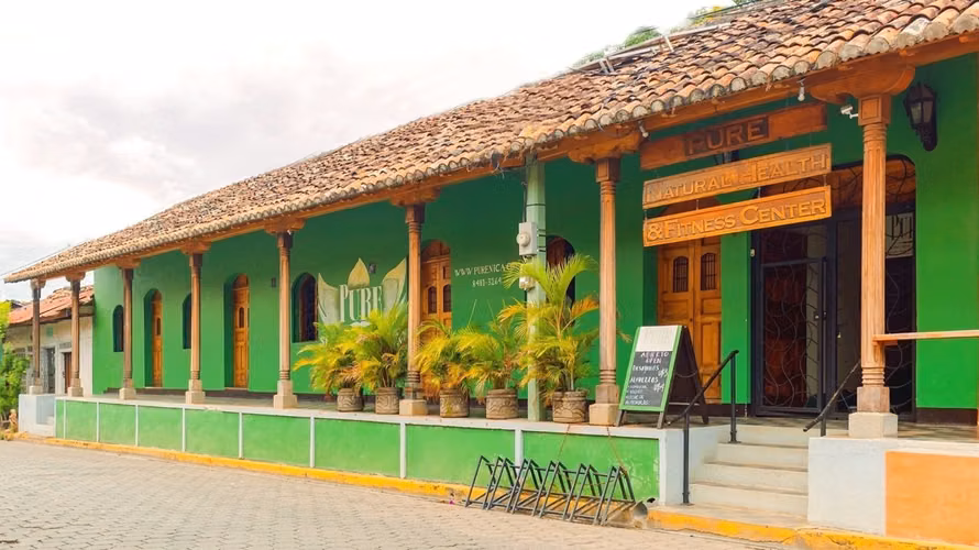 PURE Gym Spa Yoga Studio in a Colonial Manse in Granada Nicaragua