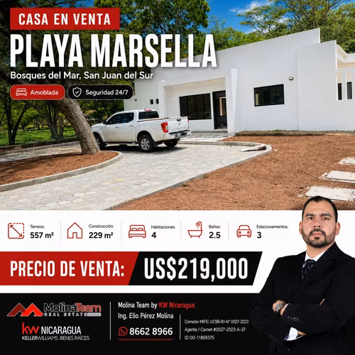 FH | CASA EN VENTA EN PLAYA MARSELLA | BOSQUES DEL MAR, SAN JUAN DEL SUR - Imagen 14