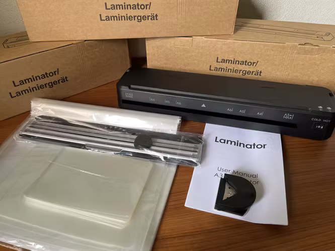 Emplasticadora Térmica de Documentos A3-13 pulgadas, Lámina caliente-frío, Incluye kit y 50 láminas