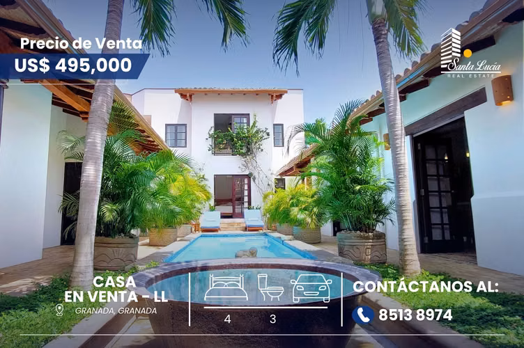 ¡Venta de Mansión Colonial de 4 Habs + Apartamento en el CENTRO de GRANADA!- LL  - Imagen 1