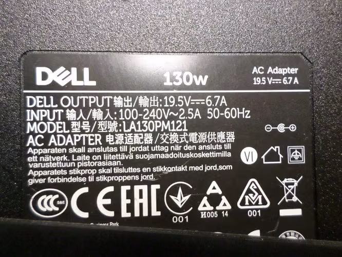 CARGADOR LAPTOP DELL 130W, 19V ENTREGA A DOMICILIO*45 MINUTOS - Imagen 2