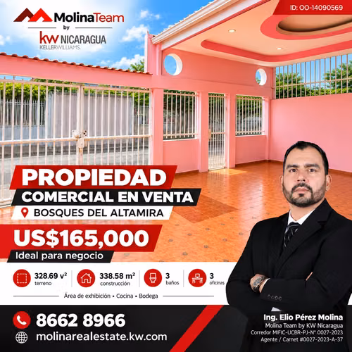 Propiedad Comercial en Venta en Bosques del Altamira | US$165,000