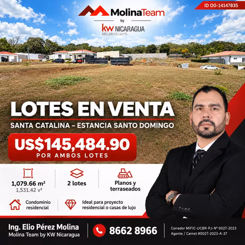 2 Lotes for Sale in Santa Catalina - Estancia Santo Domingo - 124; US $145,484.90