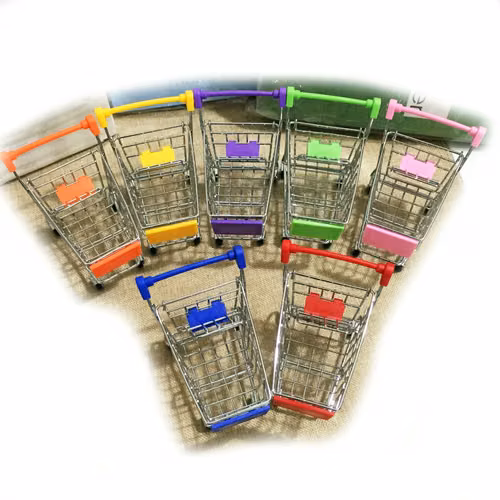 Accesorio Carrito de Compras a Escala para Barbie, Monster Rainbow High, KPOP Muñecas