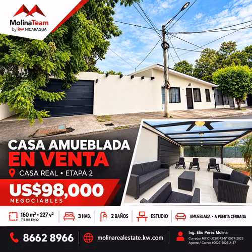 FURNISHED HOUSE FOR SALE - 124; ROYAL HOUSE, STAGE 2