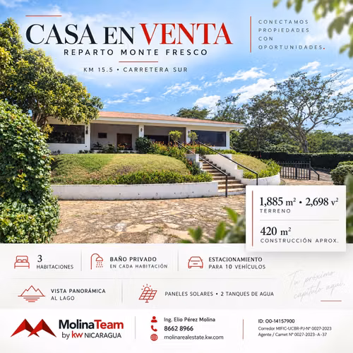 CASA EN VENTA | REPARTO MONTE FRESCO, CARRETERA SUR