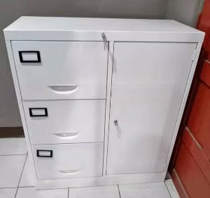 Archivero de 3 gavetas, 3 en 1, con caja fuerte incluida 