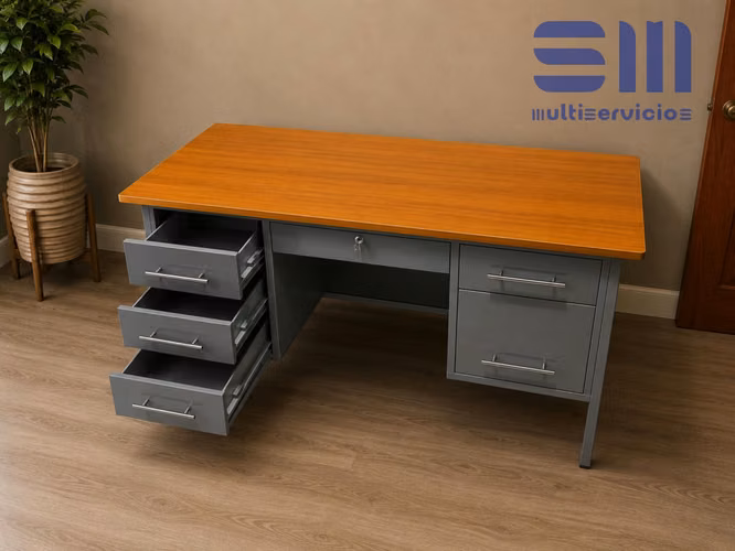 Escritorio ejecutivo de 6 gavetas 