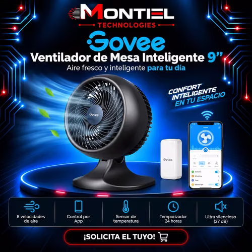 Ventilador WiFi Inteligente Govee – 9” (Escritorio)