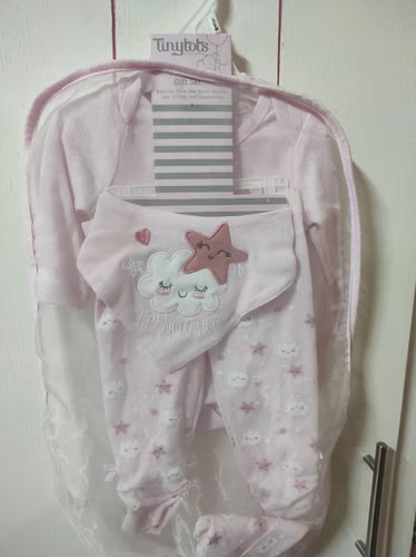 Combo de ropa, burbuja mosquitero y chineador para bebé - niña