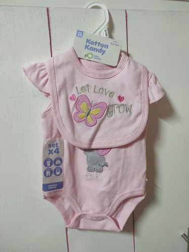 Combo de ropa, burbuja mosquitero y chineador para bebé - niña