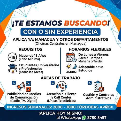 Buscamos colaboradores en publicidad y atención al cliente 