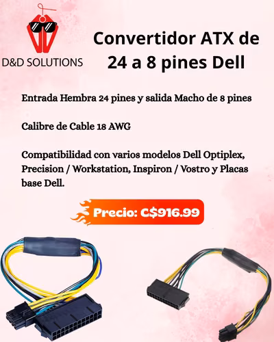 Convertidor ATX de 24 a 8 pines Dell - Imagen 1