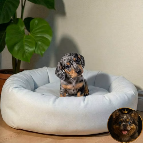 Cachorro Salchicha Miniatura Arlequín Plata / Miniature Dachshund Dapple Silver disponible - Imagen 3