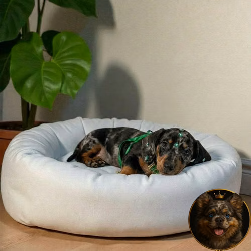 Cachorro Salchicha Miniatura Arlequín Plata / Miniature Dachshund Dapple Silver disponible - Imagen 6