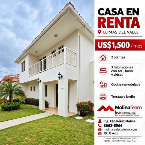 CASA DE 2 PLANTAS EN RENTA | LOMAS DEL VALLE - Imagen 1