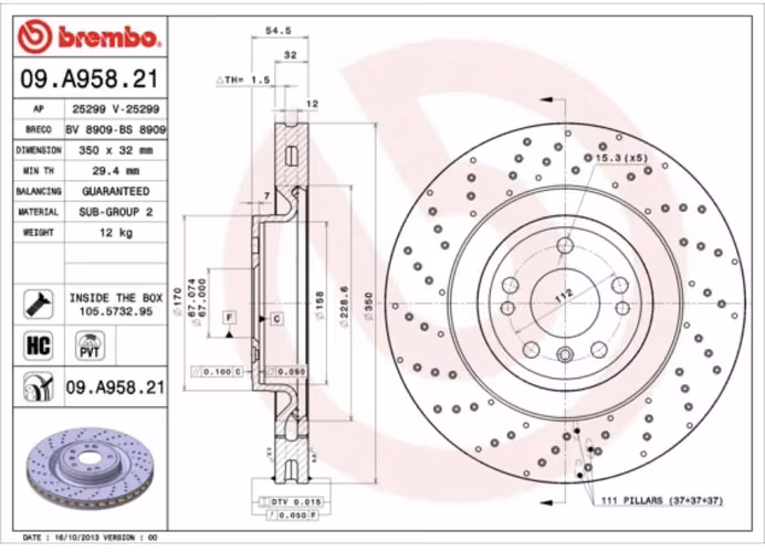 Discos de Freno MARCA Brembo NUEVOS - Imagen 2