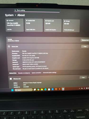 Laptop Lenovo ideapad 