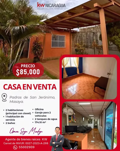  HERMOSA CASA EN VENTA EN PRADOS DE SAN JERÓNIMO, MASAYA 