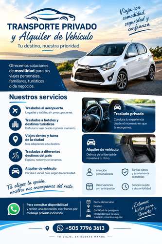 Servicio privado y renta de auto
