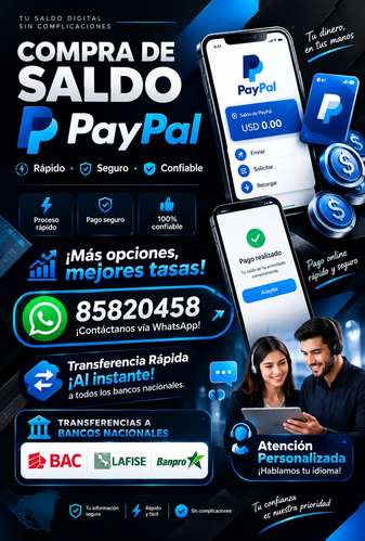 Cambiamos tu saldo de PayPal rápido y seguro!!!