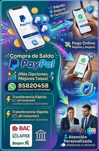 Cambiamos tu saldo de PayPal rápido y seguro!!!
