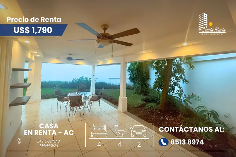  Casa Amueblada en Renta en Las Colinas - AC