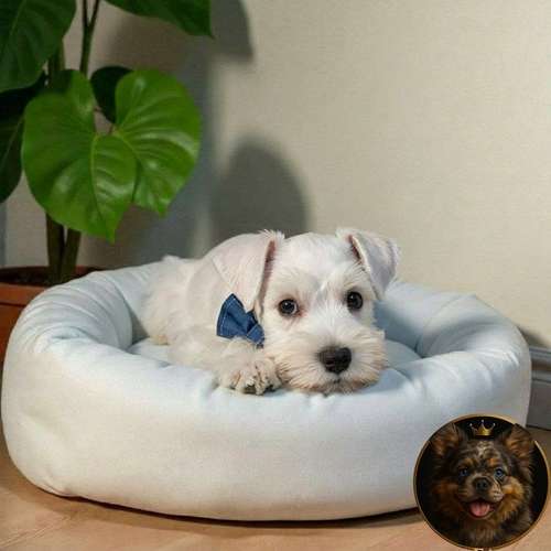 Cachorro Schnauzer Blanco y Black Silver / Miniature Schnauzer White and Black Silver disponible - Imagen 5