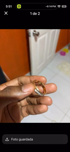 Vendo anillo de oro con diamantes naturales 14 kilates