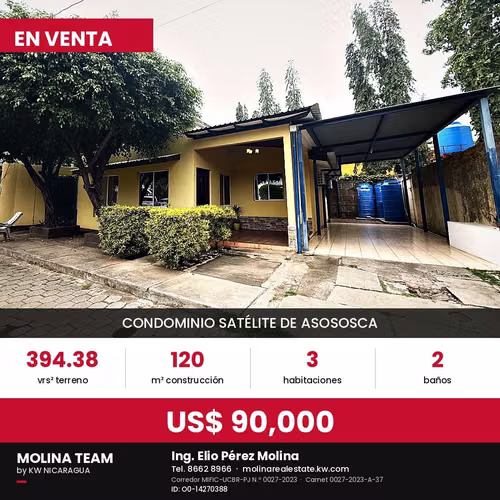 HERMOSA CASA EN VENTA | CONDOMINIO SATÉLITE DE ASOSOSCA - Imagen 1