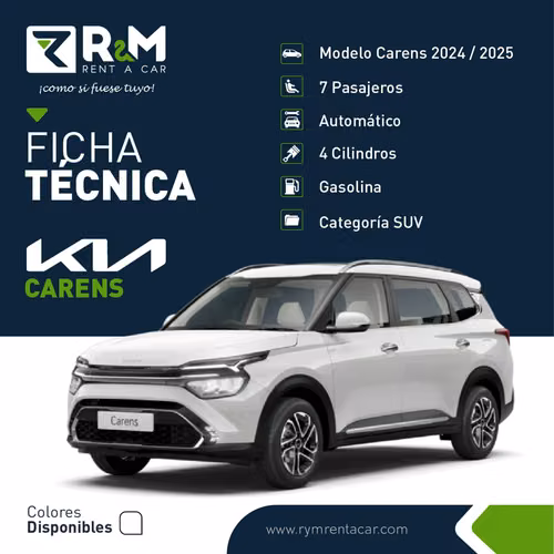 Vehículos de renta disponibles