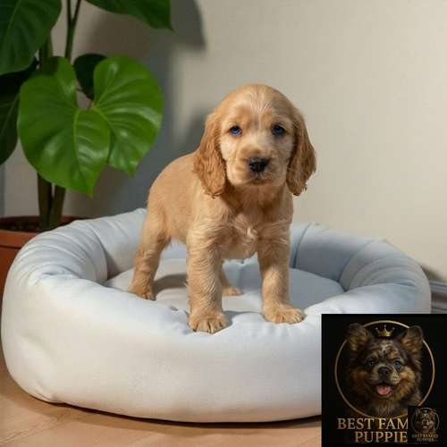 Cachorro Cocker Spaniel Ingles Beige Tradicional / English Cocker Spaniel Buff disponible - Imagen 6