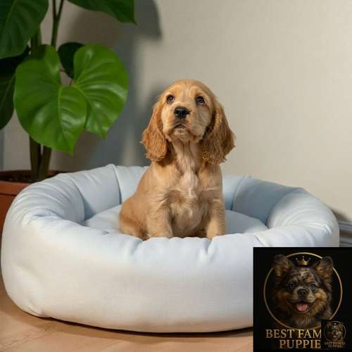 Cachorro Cocker Spaniel Ingles Beige Tradicional / English Cocker Spaniel Buff disponible - Imagen 5