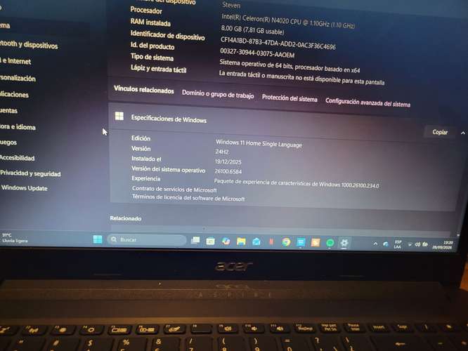 Laptop acer vendo para ya