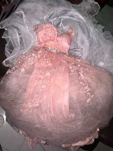 Vestido de XV años rosado talla S