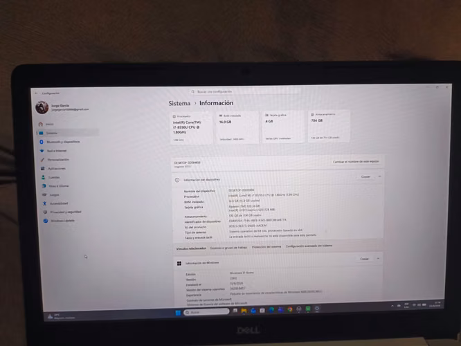 Dell inspirion 5770 17pulgadas Intel i7- ,16GB M RAM, 256gb m.2 + 512 HDD, GRAFICA 4GB  $360