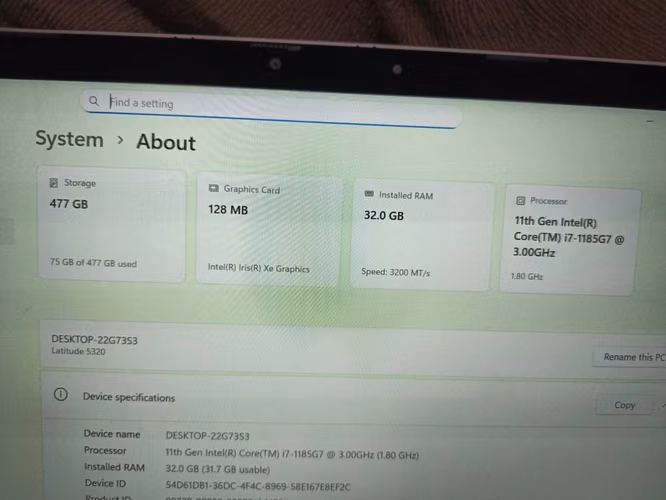 Dell Latitude 5320 Touchscreen (i7-1185G7 3.00GHz, RAM 32 GB, 512 GB SSD)  $450 - Imagen 11