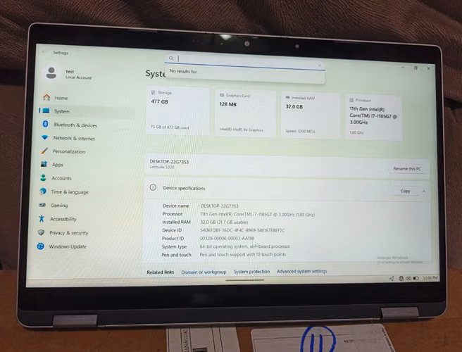 Dell Latitude 5320 Touchscreen (i7-1185G7 3.00GHz, RAM 32 GB, 512 GB SSD)  $450 - Imagen 8