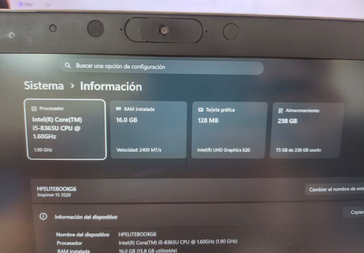 Hp Elitebook 830 G6,13.3 Pulg Touchscreen, I5-8365U, 16GBRAM, 256GB M.2 teclado iluminado $320