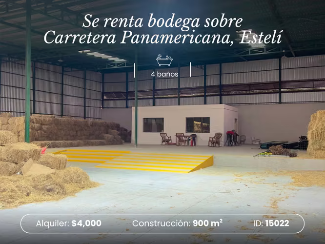 Se renta bodega sobre carretera panamericana en Estelí   ID15022 - Imagen 1