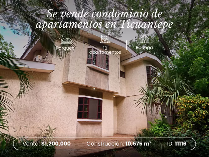 Se vende condominio de apartamentos en Ticuantepe ID11116