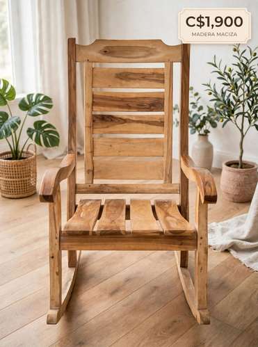 Hermosa silla de madera maciza resistente y bella para decorar salas ,patios ,para regalar etc. 