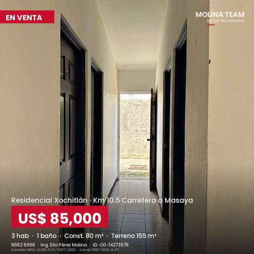 Casa en Residencial Xochitlán, Km 10.5 Carretera a Masaya | 3 hab · Seguridad 24/7 - Imagen 3