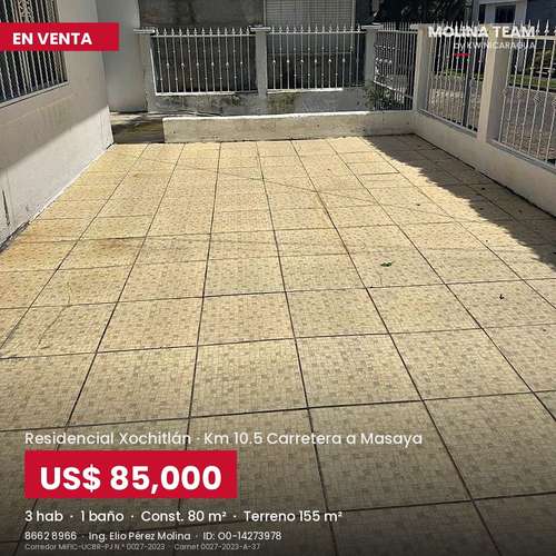 Casa en Residencial Xochitlán, Km 10.5 Carretera a Masaya | 3 hab · Seguridad 24/7 - Imagen 5